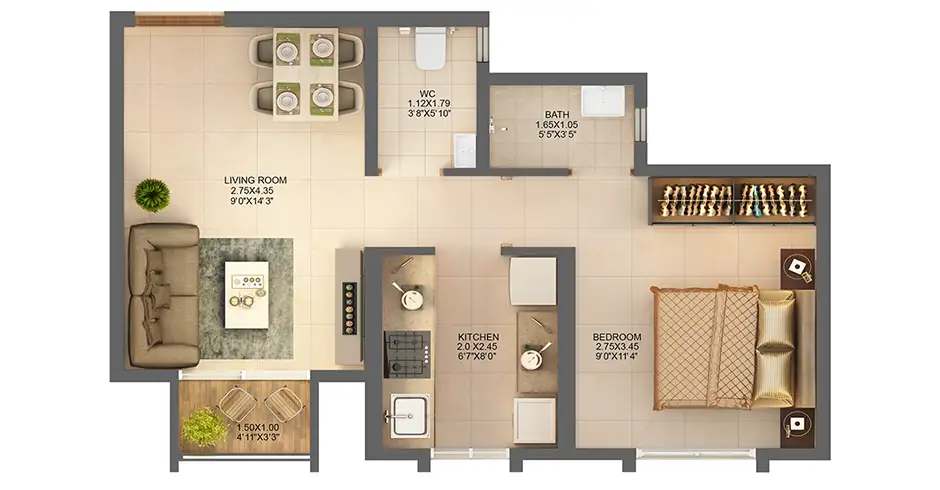Dosti One Mumbai 1 Home Floor Plans